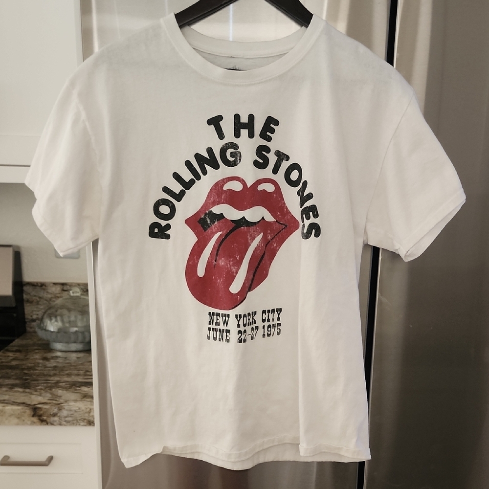 The Rolling Stones - NYC June 22-27 1975 - White Shirt - L